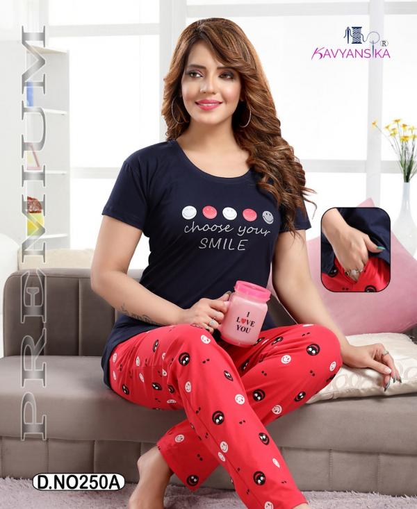 Kavyansika Vol 250 Stylist Hosiery Cotton Night Suit